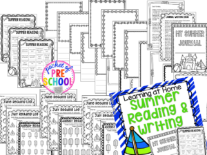 Keep learning happening over the summer with this reading and writing resource for preschool, pre-k, or kindergarten students.