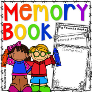 Create an end of the year memory book with your preschool, pre-k, and kindergarten students.