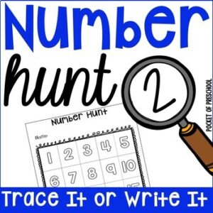 Have a number hunt in your preschool, pre-k, and kindergarten room with these easy worksheets.