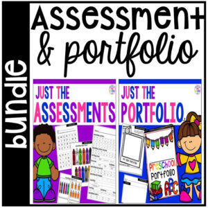 Assessments and portfolios made for preschool, pre-k, and kindergarten