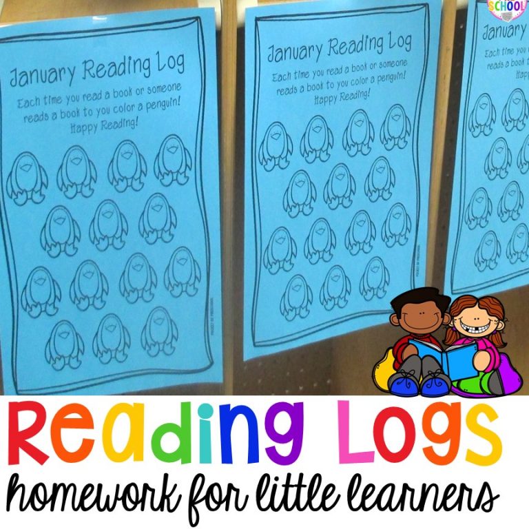 Preschool Reading Logs & Parent Letter (homework for preschoolers)