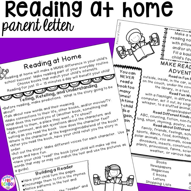 Free Reading Logs for preschool (the perfect homework for little learners) A fun way to get kids to read more at home!