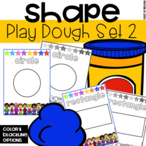 A set of shape play dough mats designed for preschool, pre-k, and kindergarten students.