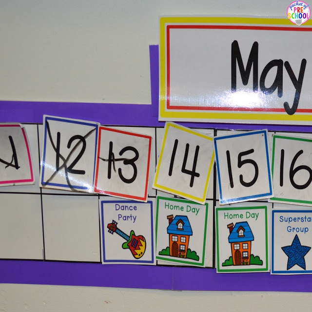 How to make and implement a linear calendar for your classroom (helpful hints to make calendar time fun for your preschoolers)
