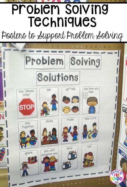 Teach your students problem solving skills using visual supports and techniques in your early childhood classroom. Teaching social skills (aka character education) is just as important as teaching letters.