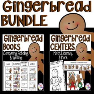Grab the gingerbread bundle to get all the themed resources for preschool, pre-k, and kindergarten students