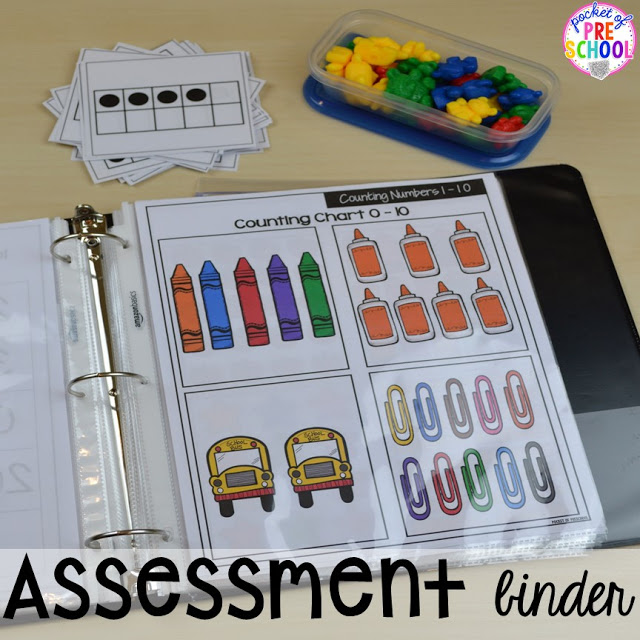 Organization HACKS to make student portfolios and assessments easier. For preschool, pre-k, and kindergarten.