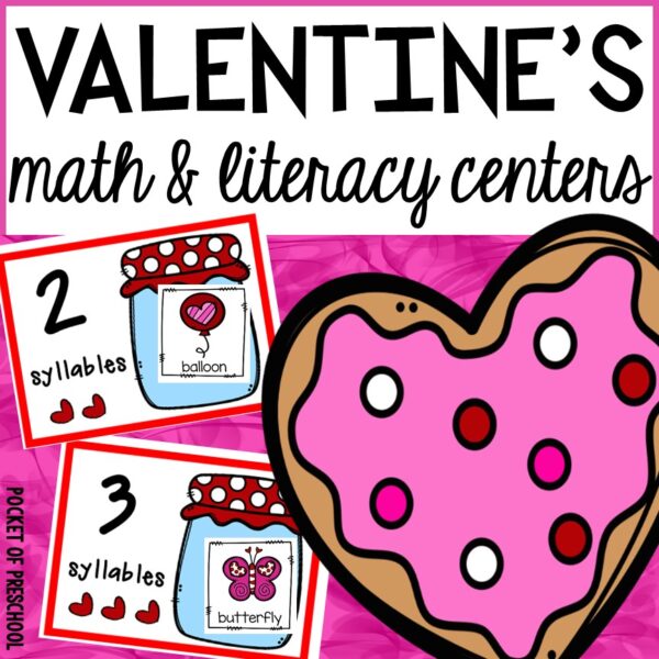 Have a Valentine's theme in your preschool, pre-k, or kindergarten classroom while learning math and literacy skills.