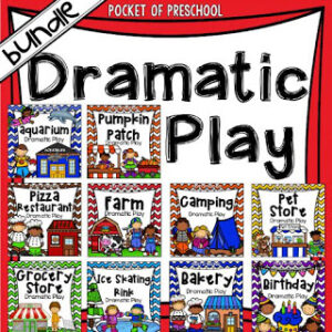 Dramatic play bundle with tons of themes for a preschool, pre-k, or kindergarten room
