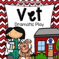 Set up a vet dramatic play area in your preschool, pre-k, or kindergarten room