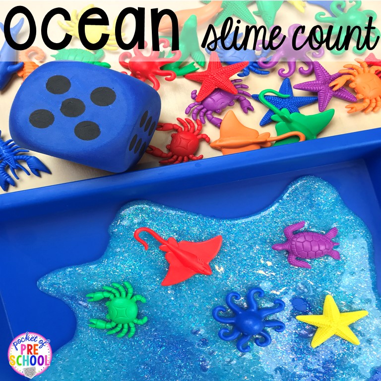 Ocean Slime Recipe Perfect for a Preschool Ocean Theme - Fun-A-Day!