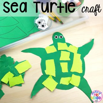 Ocean Animal Crafts and Ocean Mural - Pocket of Preschool