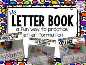 A letter book for preschool, pre-k, and kindergarten students to practice letters