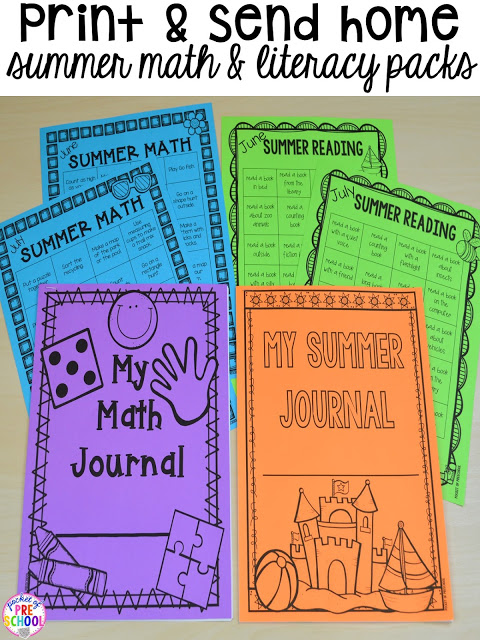 Summer learning packs plus more End of the year teacher and students HACKS to make the end of the year and back to school less easy! Plus FREE end of the year lists. Perfect for preschool, pre-k, and kindergarten.