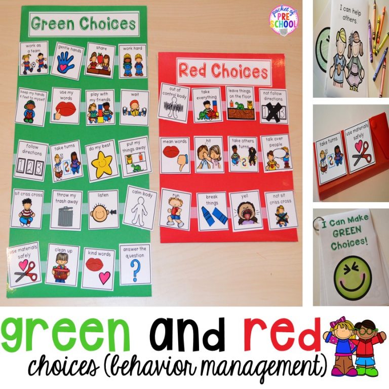 Green and Red Choice Board