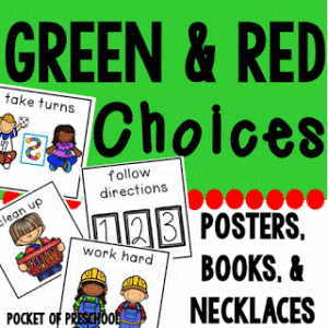 Help your preschool, pre-k, or kindergarten students with behavior choices