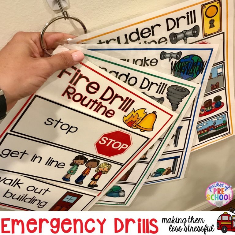 Emergency Drills Visual Routine Posters & Supports (Fire Drill, Earthquake, Tornado, & Intruder Drills)
