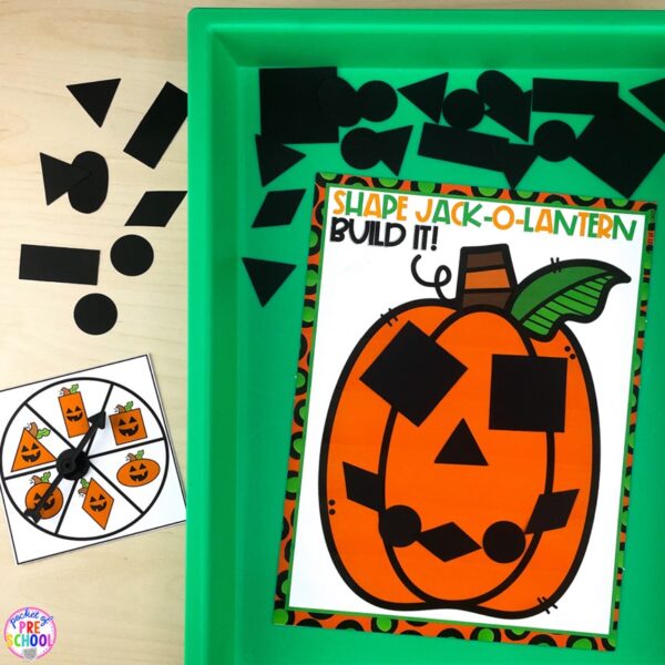Have a Halloween theme in your preschool, pre-k, or kindergarten classroom while learning math and literacy skills.