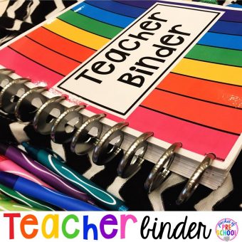 How to make a Teacher Lesson Plan Binder for toddler, preschool, pre-k, and kindergarten teachers. Get organized! #teacherplanner #lessonplans #preschool #pre-k #backtoschool
