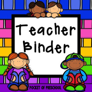 A teacher binder made for preschool, pre-k, and kindergarten students
