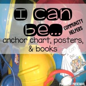 Community helper posters for use in a preschool, pre-k, and kindergarten room