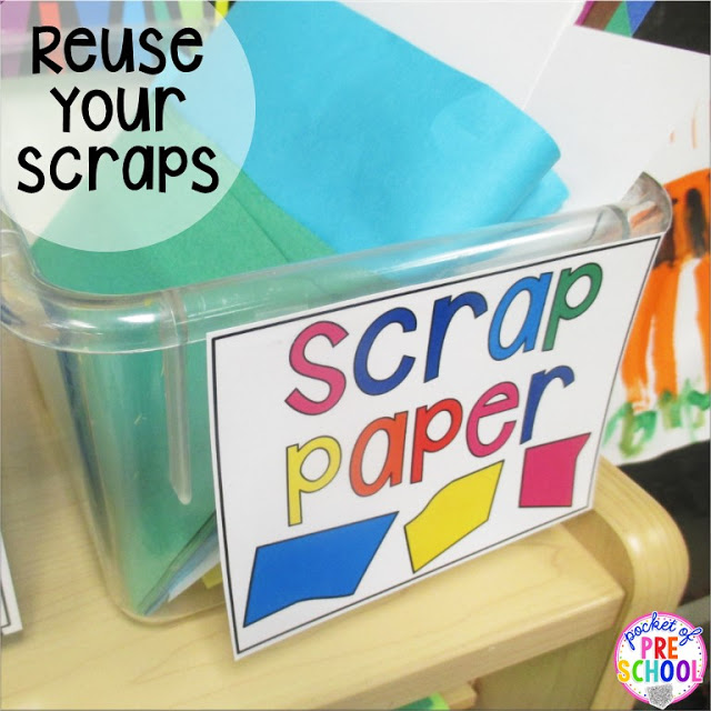 FREE Labels (Extra Lids, Paper Scraps, & Old Markers) to keep your classroom organized and getting the most out of your supplies.