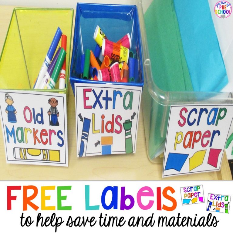 FREE Labels (Extra Lids, Paper Scraps, & Old Markers)