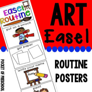Teach your preschool, pre-k, and kindergarten students how to use the art easel with these printables