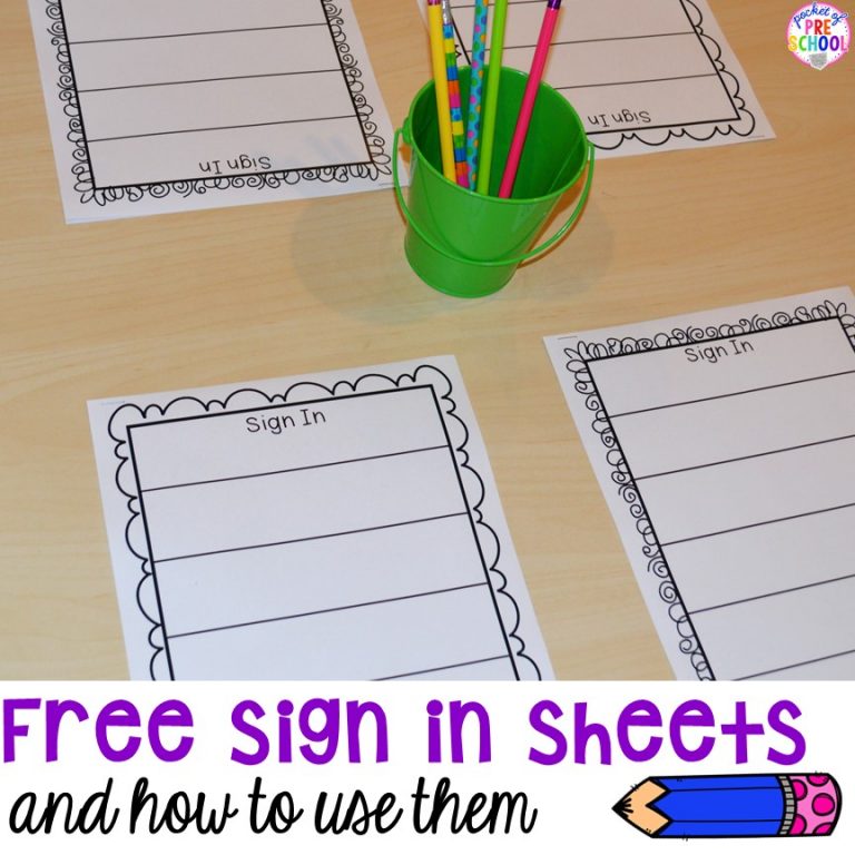 Free Daily Sign In Sheets for Your Classroom