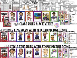 Get all the printables to make your class and circle time rules prep a breeze for your preschool, pre-k, and kindergarten class.