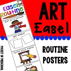 Create an art easel area with these routine posters designed for preschool, pre-k, and kindergarten students.