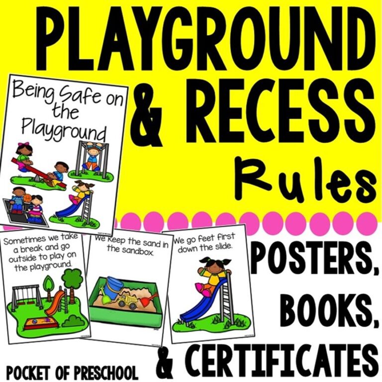 Playground & Recess Rules Book, Posters, & Student Certificates ...