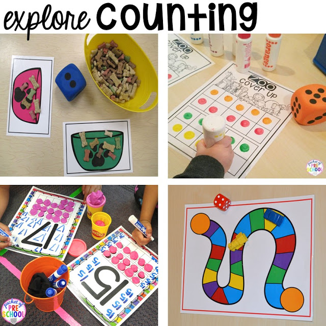How to set up your math center in your preschool, pre-k, and kindergarten classroom.This is how to set up your math center in your preschool. 無料パスゲーム！