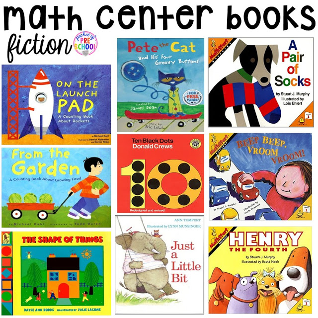 How to set up your math center in your preschool, pre-k, and kindergarten classroom. FREE path game!