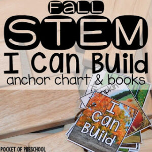 STEM cards to challenge your preschool, pre-k, and kindergarten students with a fall theme