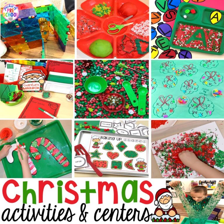 Christmas Activities and Centers for Preschool and Kindergarten: Freebies Too!