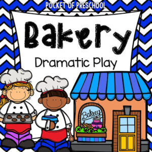 Set up a bakery dramatic play area in your preschool, pre-k, or kindergarten room