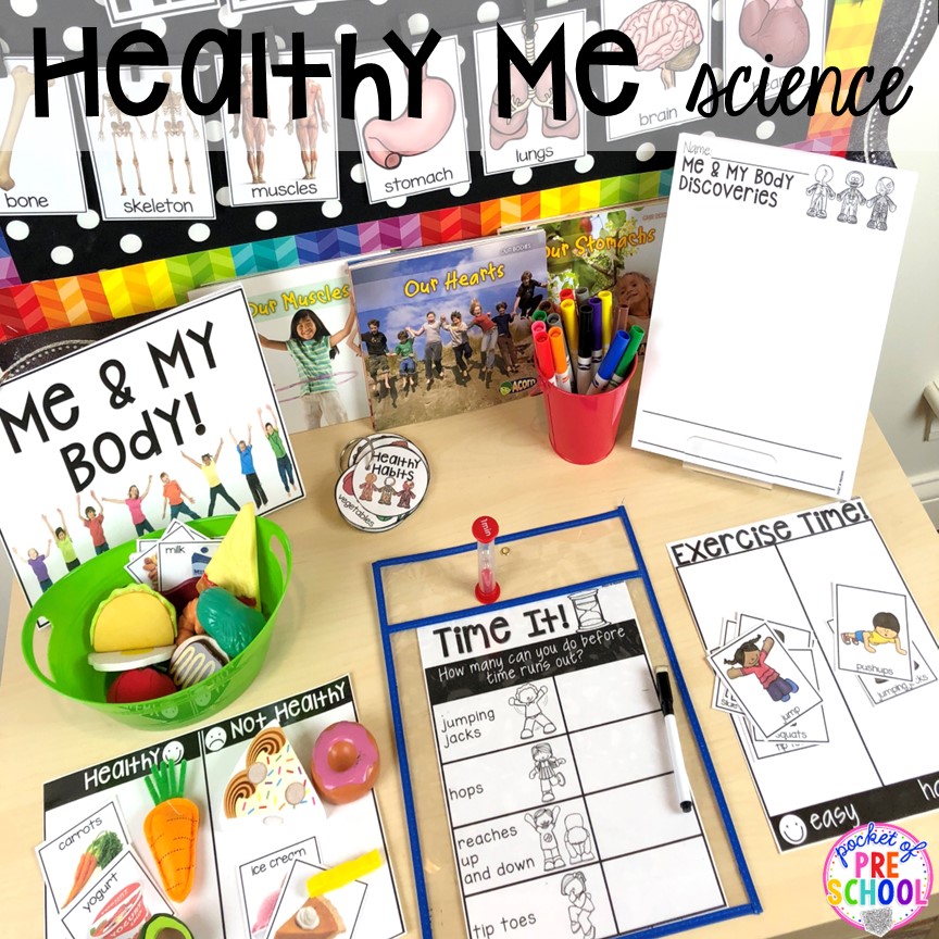 Healthy Me Science Unit! Thanksgiving and turkey themed activities and centers for preschool, pre-k, and kindergarten. (math, literacy, fine motor, character, and more).
