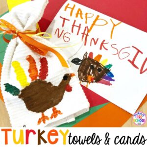 turkey handprint towels