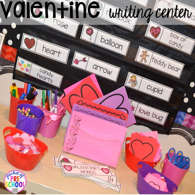 Candy Heart Pattern FREEBIE plus all my favorite Valentine's Day centers for writing, math, fine motor, sensory, literacy, and science activities for preschool and kindergarten.