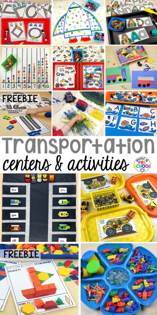 Road Number Mat FREEBIE plus my go to Transportation themed math, writing, fine motor, sensory, reading, and science activities for preschool and kindergarten. My go to Transportation themed math, writing, fine motor, sensory, reading, science activities, and more for preschool and kindergarten.