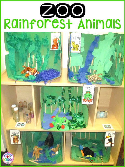 Zoo Dramatic Play! How to change the dramatic play center into a zoo and embed STEM and literacy into their play. Perfect for preschool, pre-k, and kindergarten.