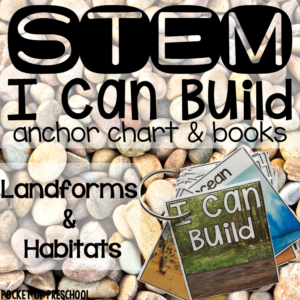 STEM I can build cards made with a landform or habitat theme for preschool, pre-k, and kindergarten students.