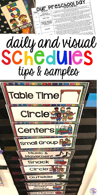 Preschool Daily Schedule and Visual Schedules - Pocket of Preschool