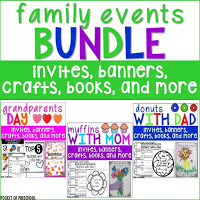 All the things you need for a family event in your preschool, pre-k, and kindergarten room