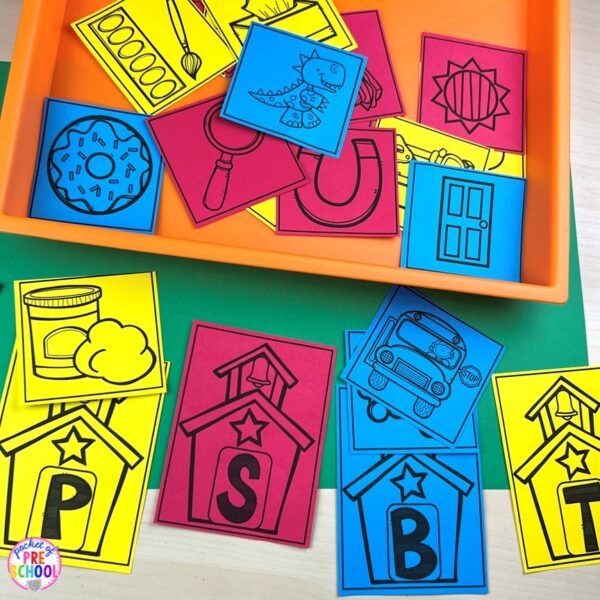 Have a school theme in your preschool, pre-k, or kindergarten classroom while learning math and literacy skills.