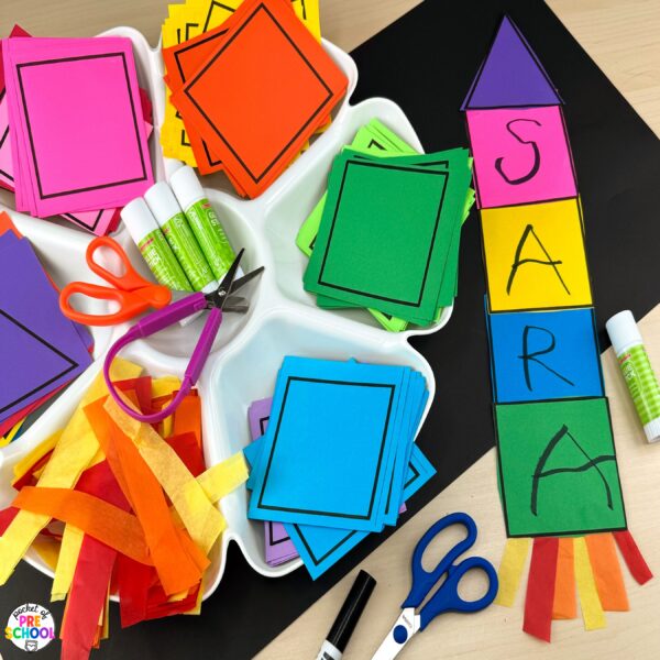 Practice math, literacy, and fine motor skills with these fun space-themed centers designed for preschool, pre-k, and kindergarten students.