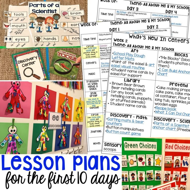 First 10 Days of School – Lesson Plans and MORE!