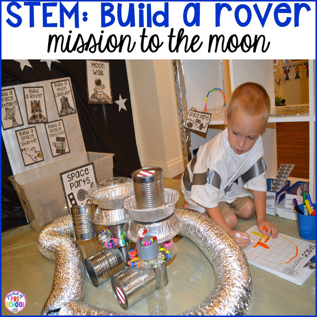 STEM build a space rover! Space Station Dramatic Play - Pocket of Preschool