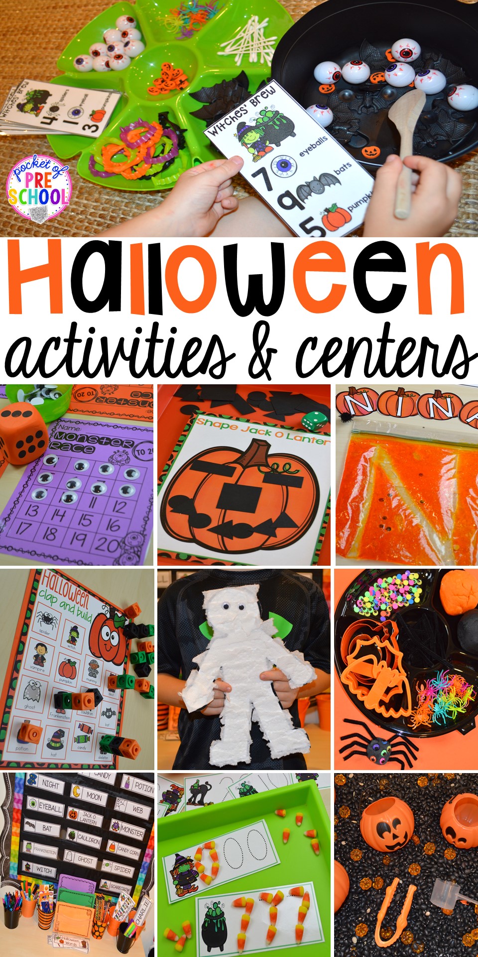 Halloween Activities and Centers for Preschool, Pre-K, and ...